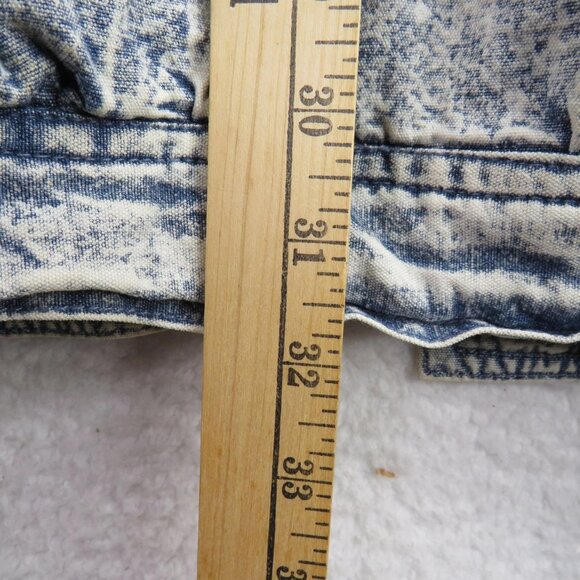 Rock Creek Jacket Womens Large Light Blue Acid Wash Denim Paisley Lined Quilted - Picture 13 of 13